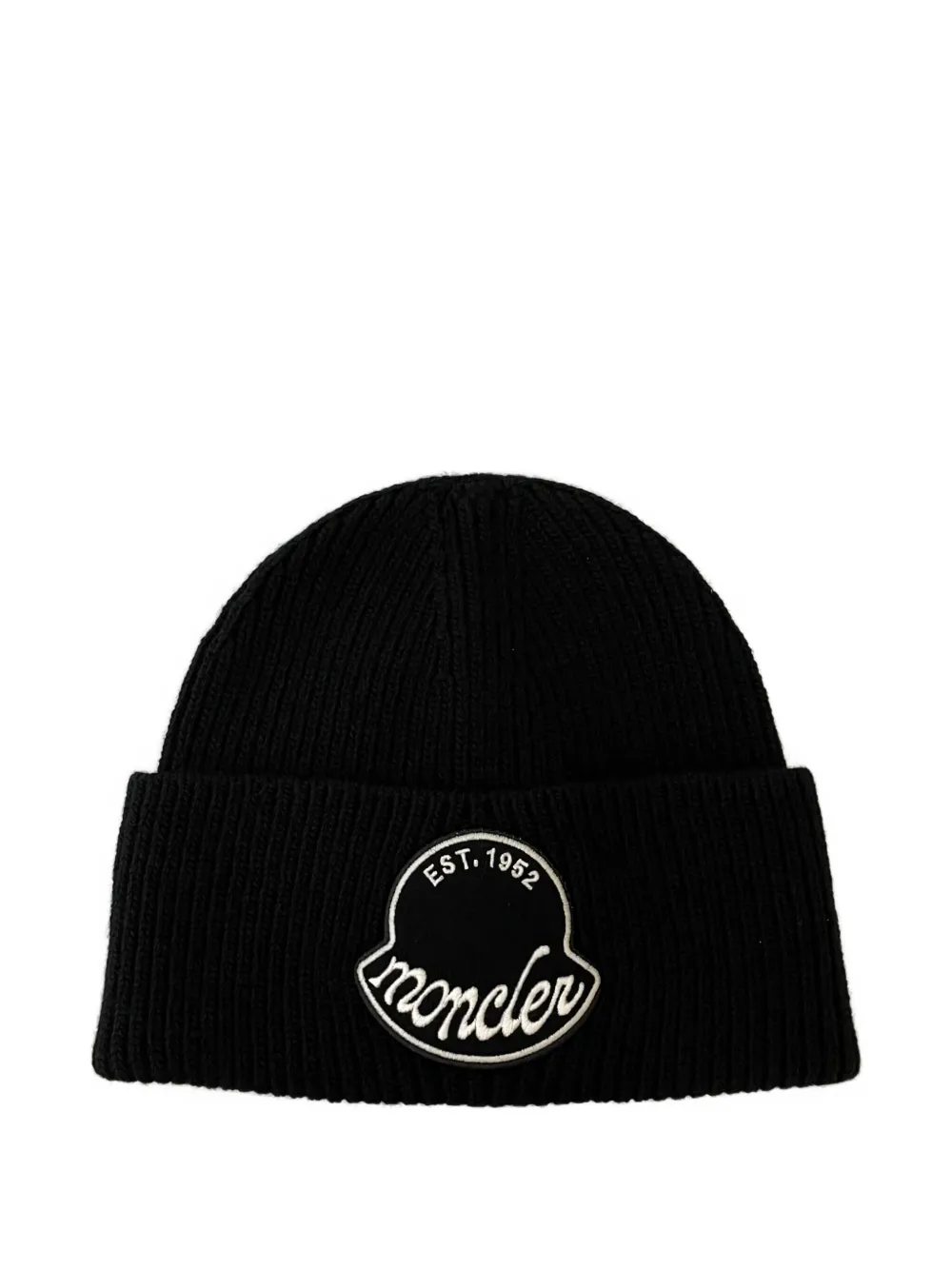 

Шапка бини с нашивкой-логотипом MONCLER, черный