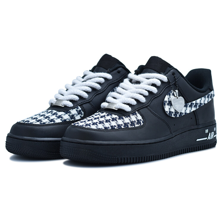 

Кроссовки Nike Air Force 1 Skateboard Shoes Unisex Low-Top Black White, Черный, Кроссовки Nike Air Force 1 Skateboard Shoes Unisex Low-Top Black White