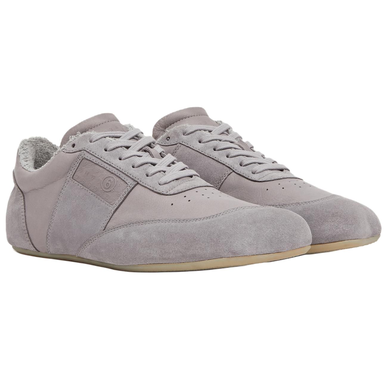 Кроссовки Numbers Embossed на шнурках MM6 Maison Margiela, серый — фото 4