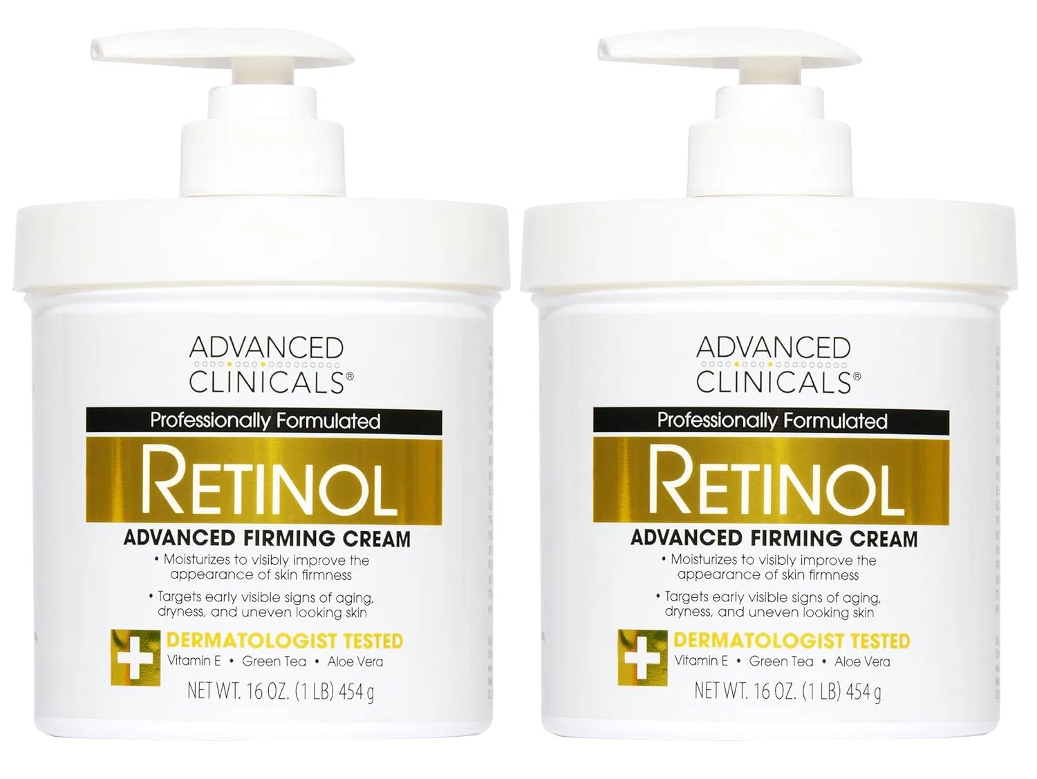 Набор укрепляющего крема с ретинолом «Advanced Firming Retinol Cream» от Advanced Clinicals, 2 × 470 мл Advanced Clinicals