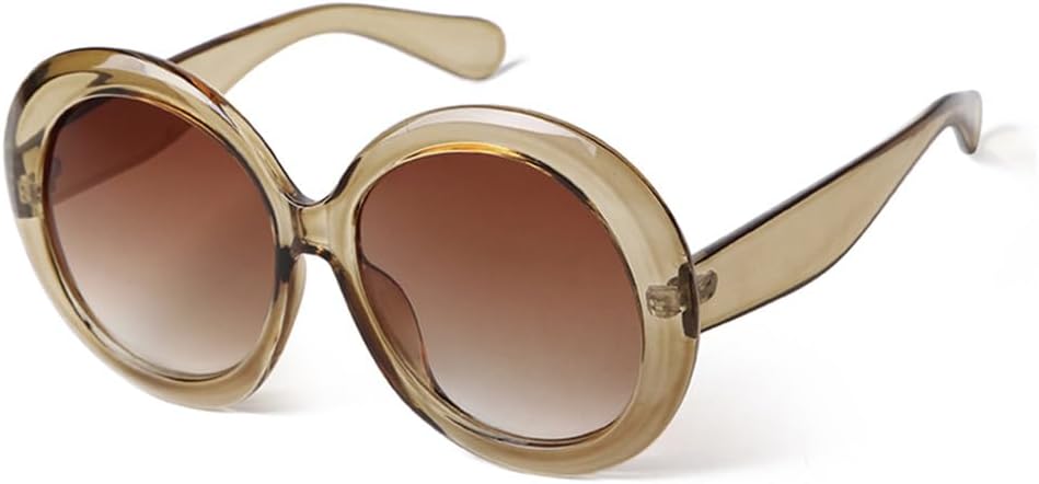 

Большие круглые солнцезащитные очки для женщин и мужчин, увеличенные солнцезащитные очки с градиентными линзами, коричневые очки, защита от ультрафиолета UV400 для женщин VFDHN, C10