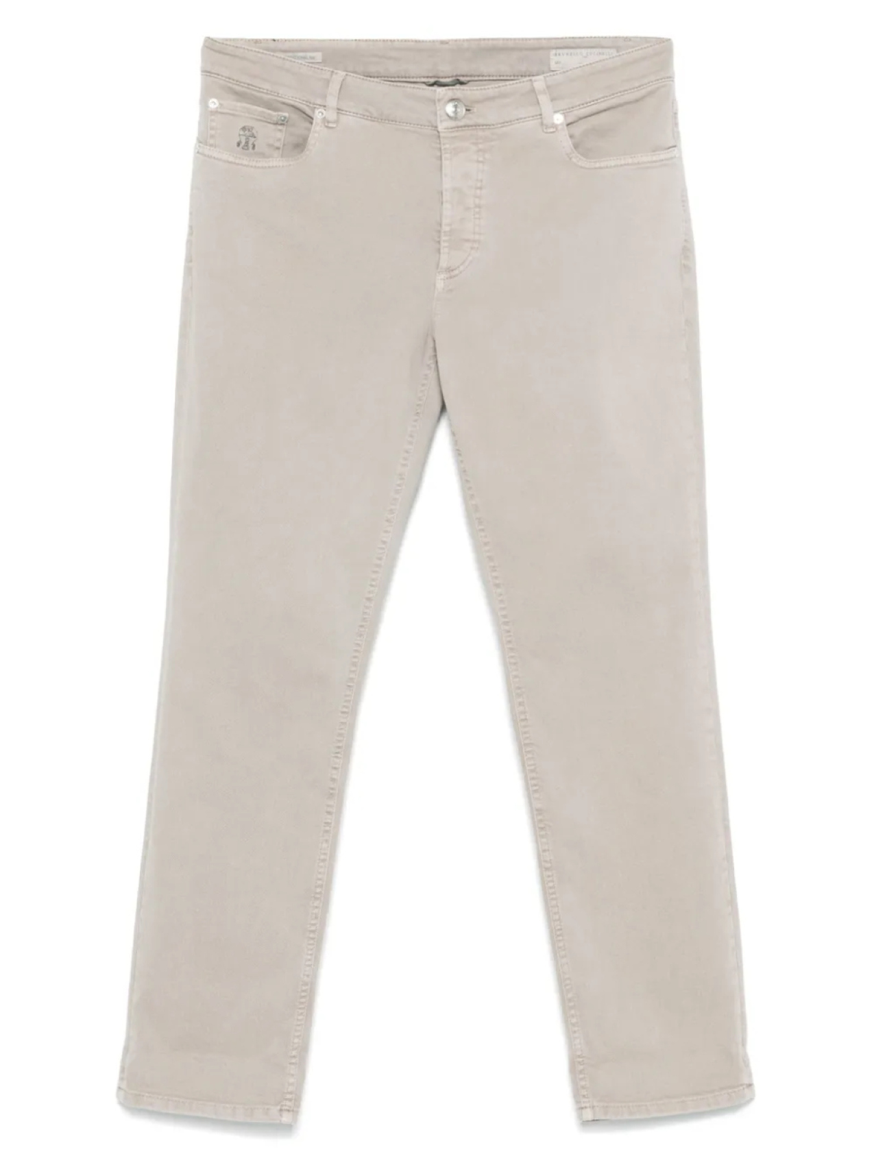 

Brunello Cucinelli джинсы с вышитым логотипом, серый