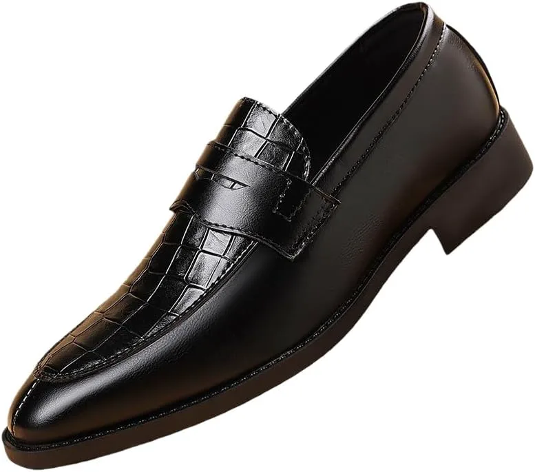 Men's Large-Sized Business Formal Casual Leather Shoes. Suitable for Weddings, Parties or Formal Occasions Clolinde, черный