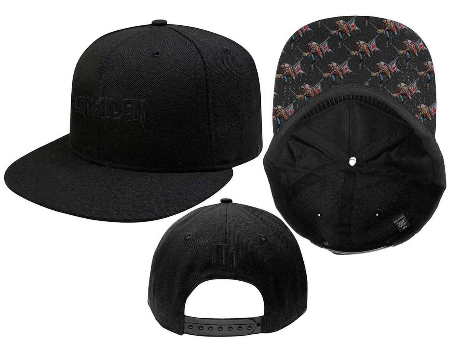 

Бейсбольная кепка Snapback с логотипом Band Trooper Brim Iron Maiden, черный