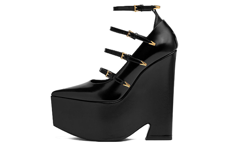 Туфли-лодочки на платформе Tempest из телячьей кожи VERSACE, original shoe box included