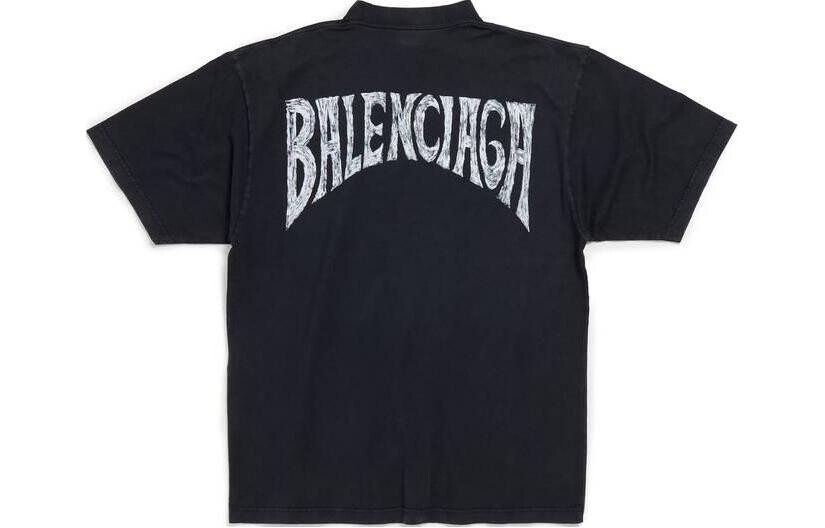 

Футболка Balenciaga Unisex с логотипом, черный