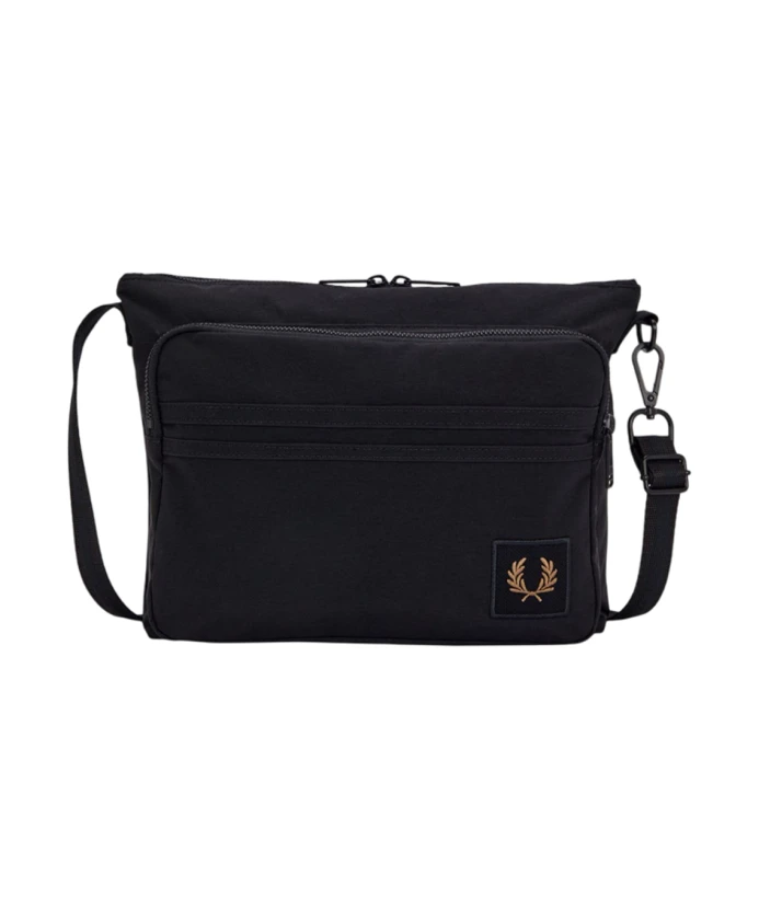 

Нейлоновая сумка через плечо с лавровым венком Fred Perry, черный
