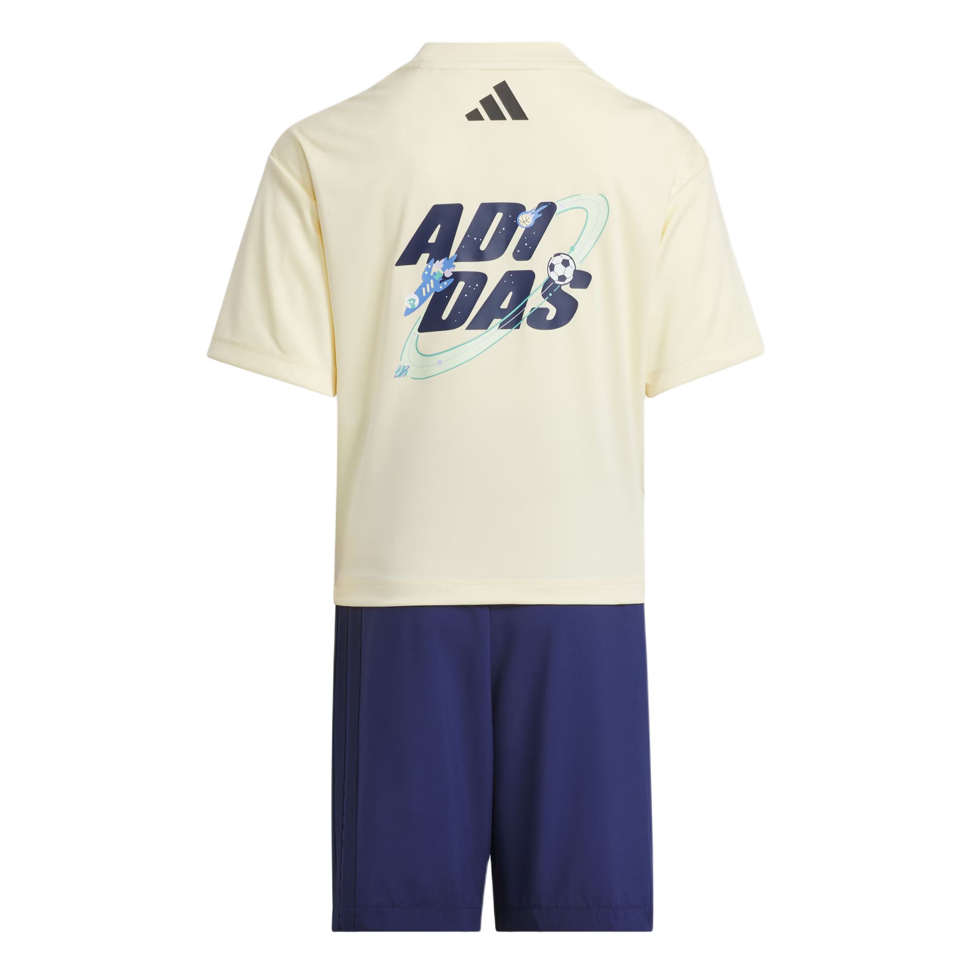 Adidas Повседневный спортивный комплект warm vanilla/dark blue для детей 3-7 лет — фото 3