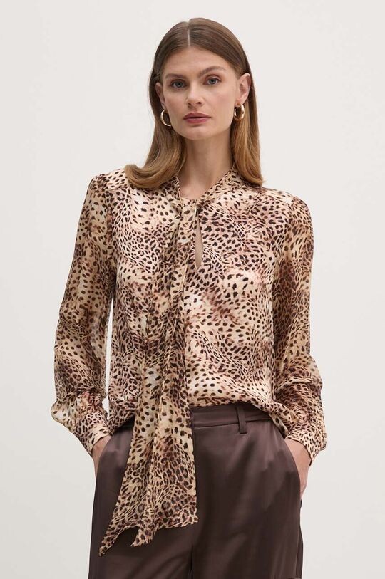 

Блузка BRIGITTE из смесового шелка Guess, коричневый