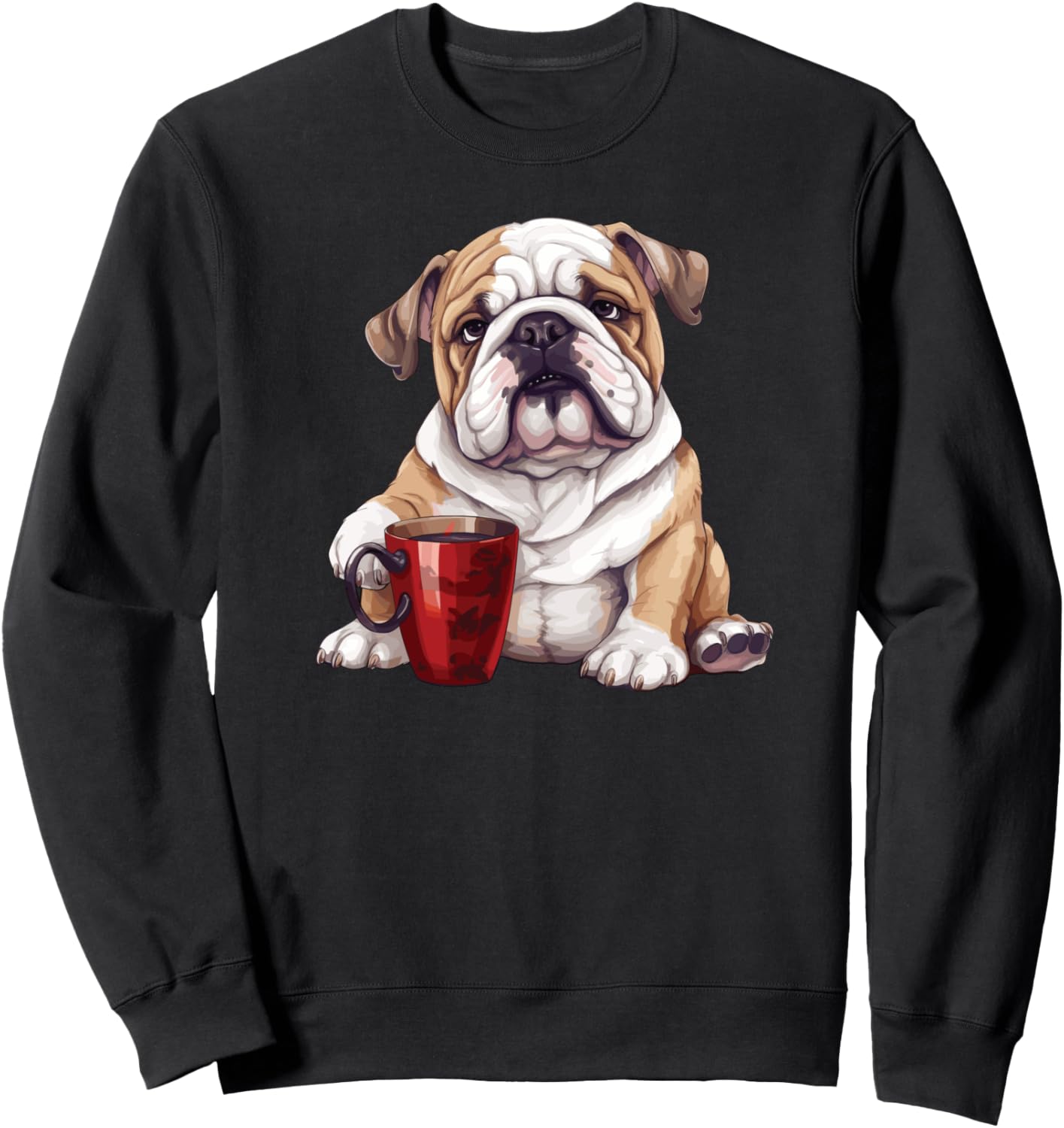 

Толстовка, Бульдог в кофейном стиле, Ретро-бульдог в кофейной толстовке Funny Saying I Animals & Fun I Ladies & Gentlemen, черный