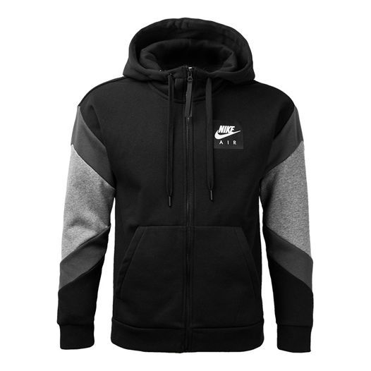 

Куртка Nike Air Logo Color Block Casual Sports Hooded Jacket Men's Black, черный