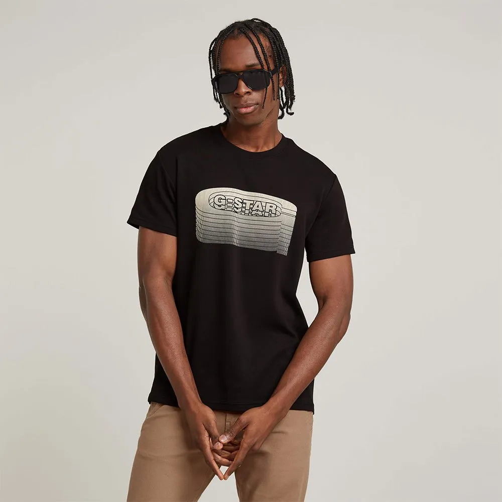 

Футболка G-Star Stacked Old Skool Logo R T, черный