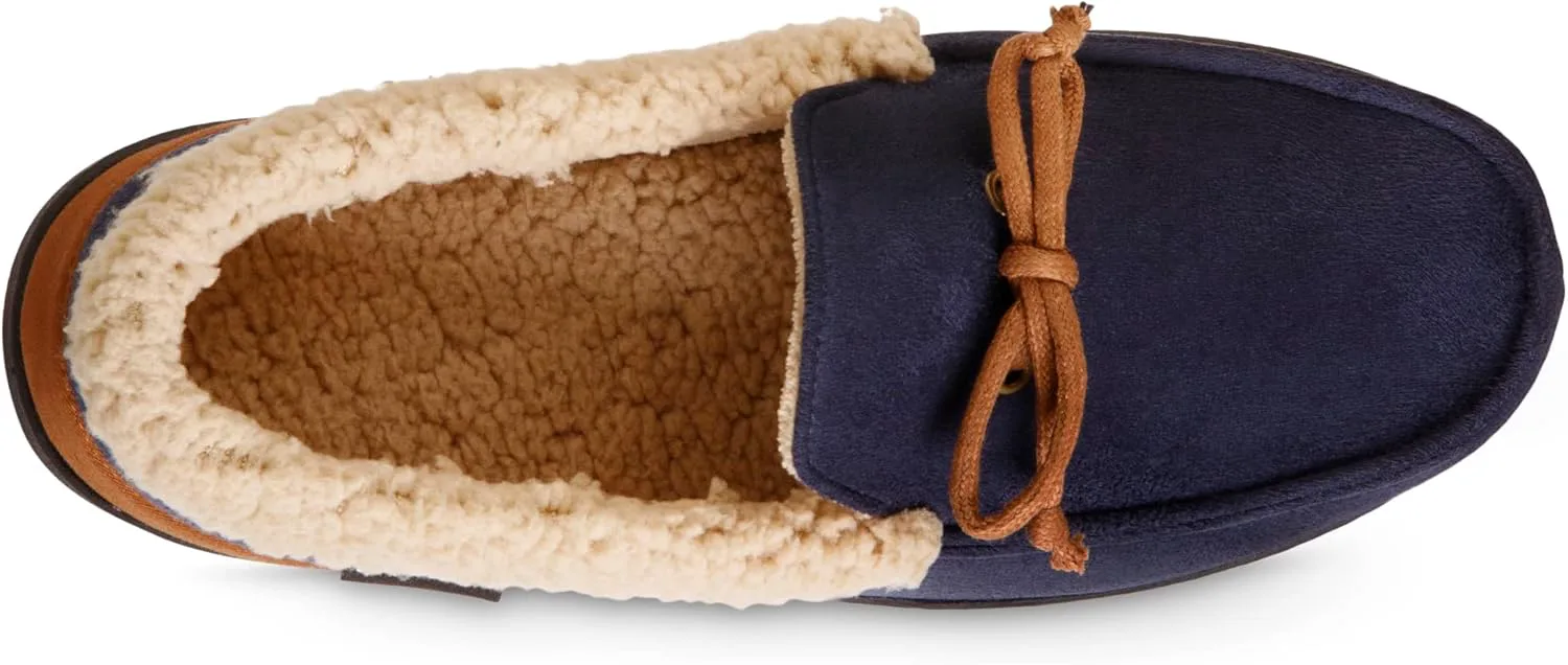 Мужские тапочки Isotoner Indoor/Outdoor Slip-on Vincent из микрофибры с эффектом памяти, синий — фото 2