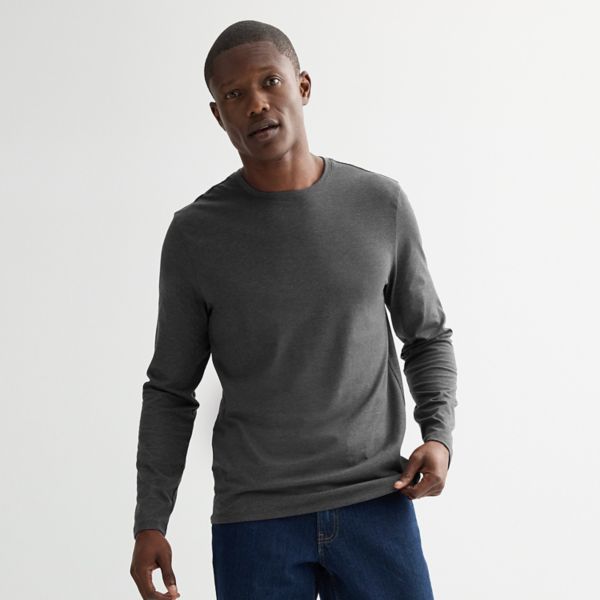 

Мужская футболка Premier Flex с длинным рукавом и круглым вырезом Apt. 9, цвет dark slate heather