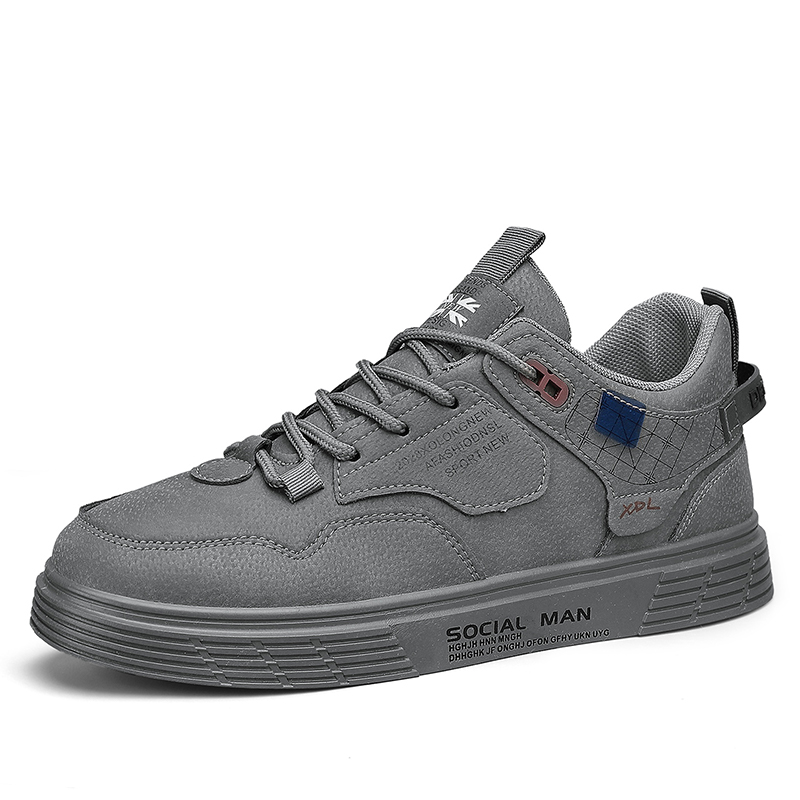 

SHOUBA Мужские лоу-топ скейтборд кроссовки серые, цвет Gray