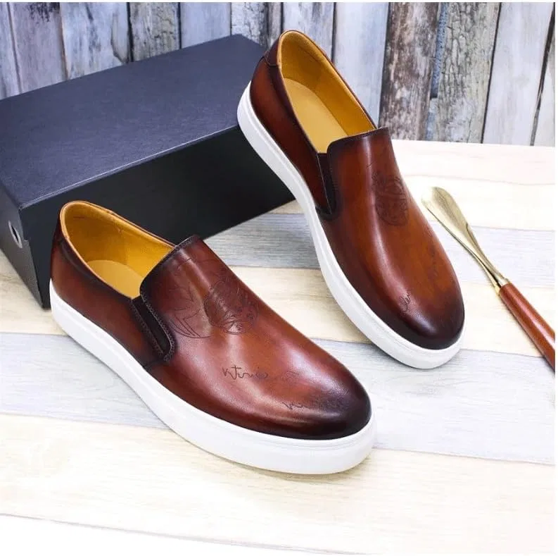 Туфли кожаные повседневные, Loafers & Slip-Ons, коричневый DHFIRUFSHLO — фото 2
