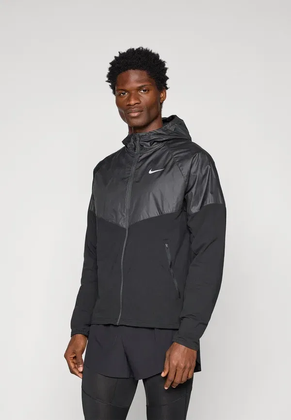 Ветровка Nike Performance Miler, черный/антрацит/отражающий серебристый