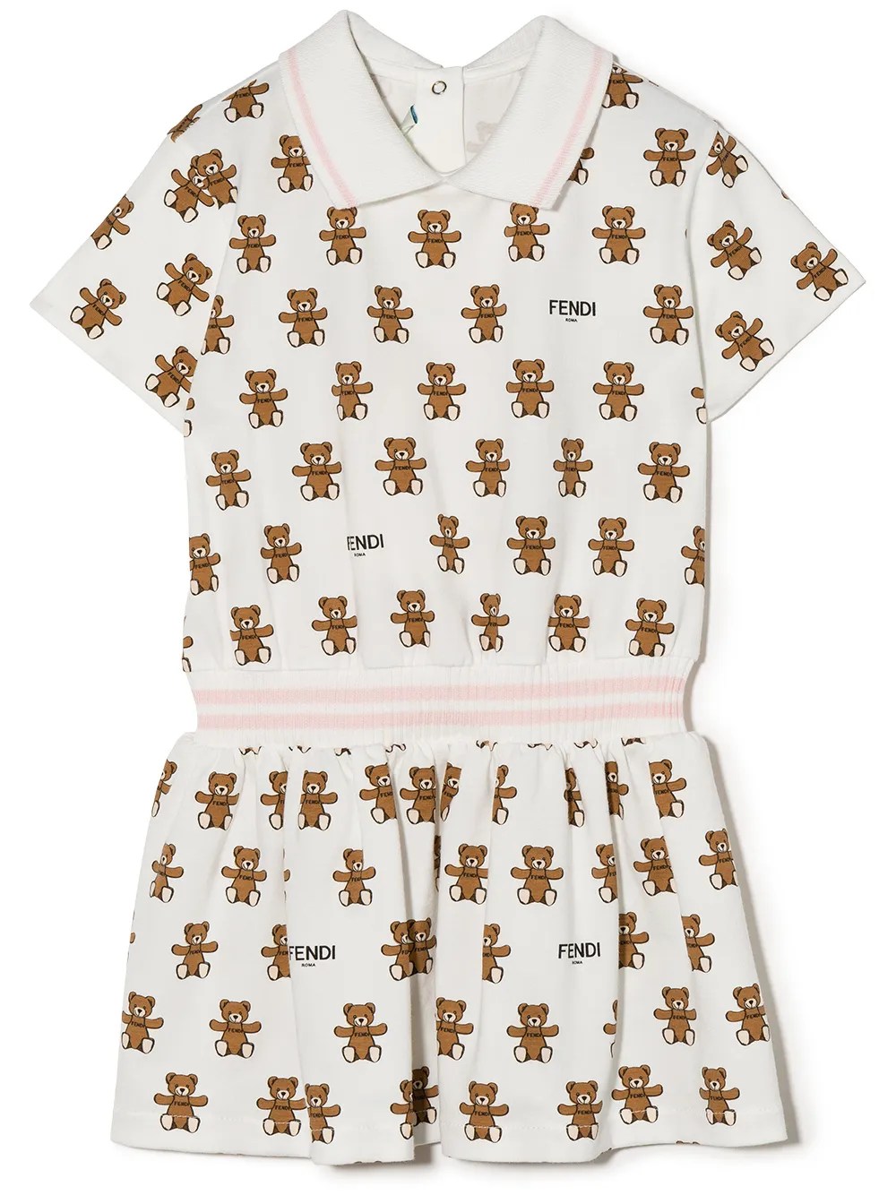 

Платье с принтом FENDI KIDS, белый