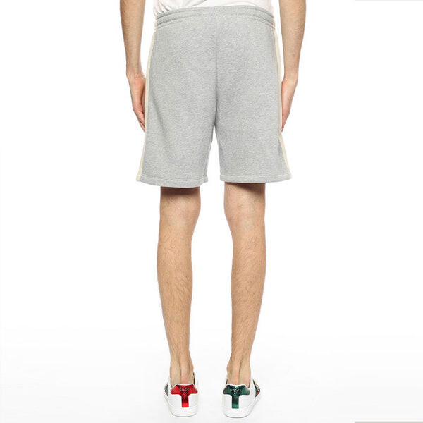 Шорты Gucci men's ss21 tiger head cotton gray shorts, свободная версия, серый — фото 4