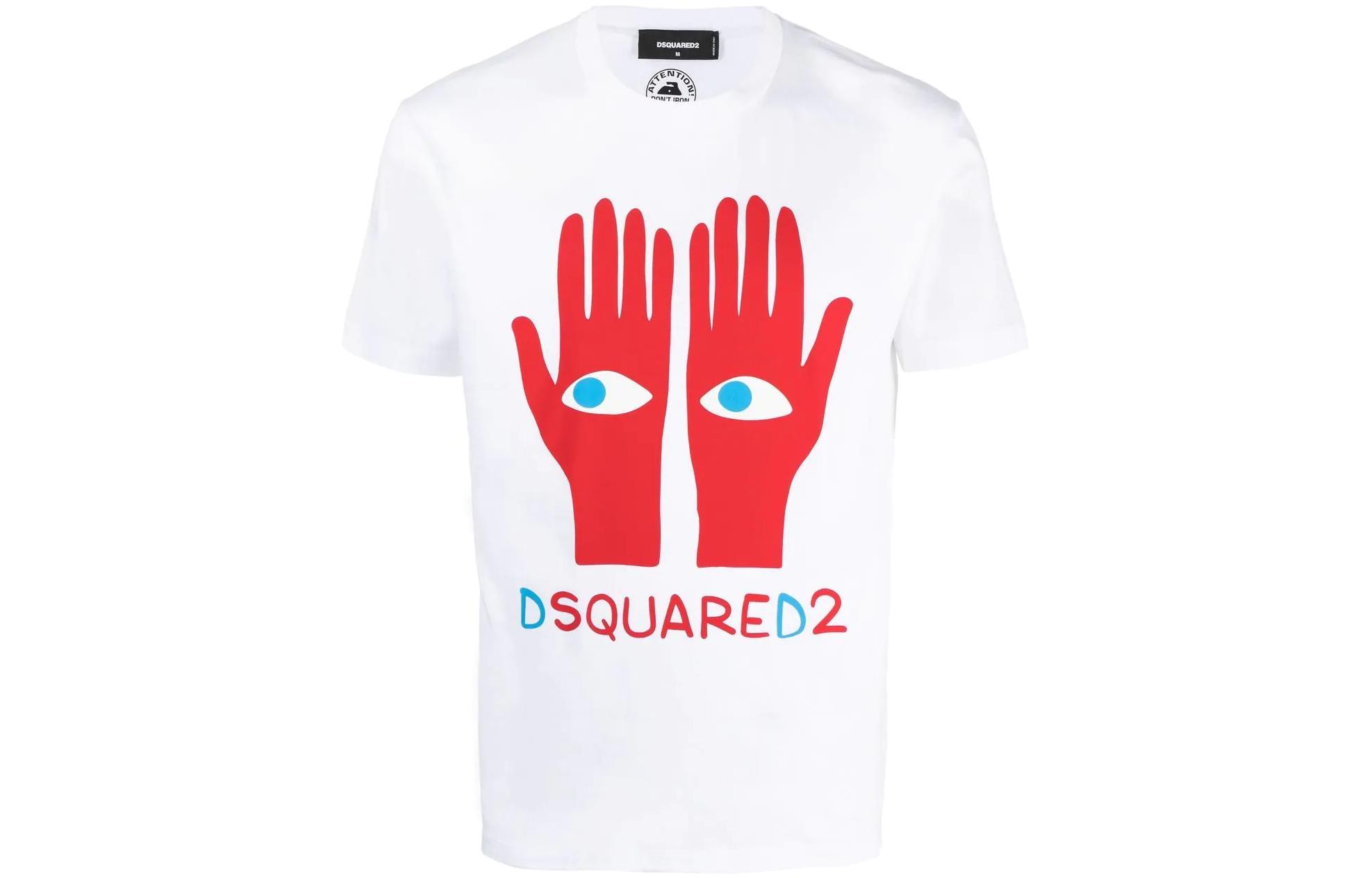 

DSQUARED 2 Футболка мужская белая FW22, Белый, DSQUARED 2 Футболка мужская белая FW22