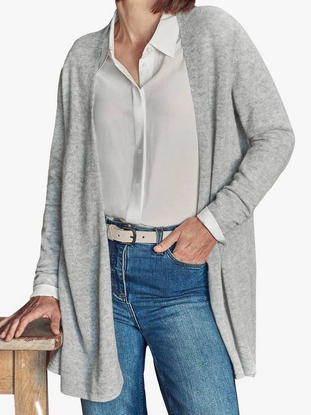 

Кашемировый кардиган с газовыми качелями Pure Collection, цвет Heather Dove