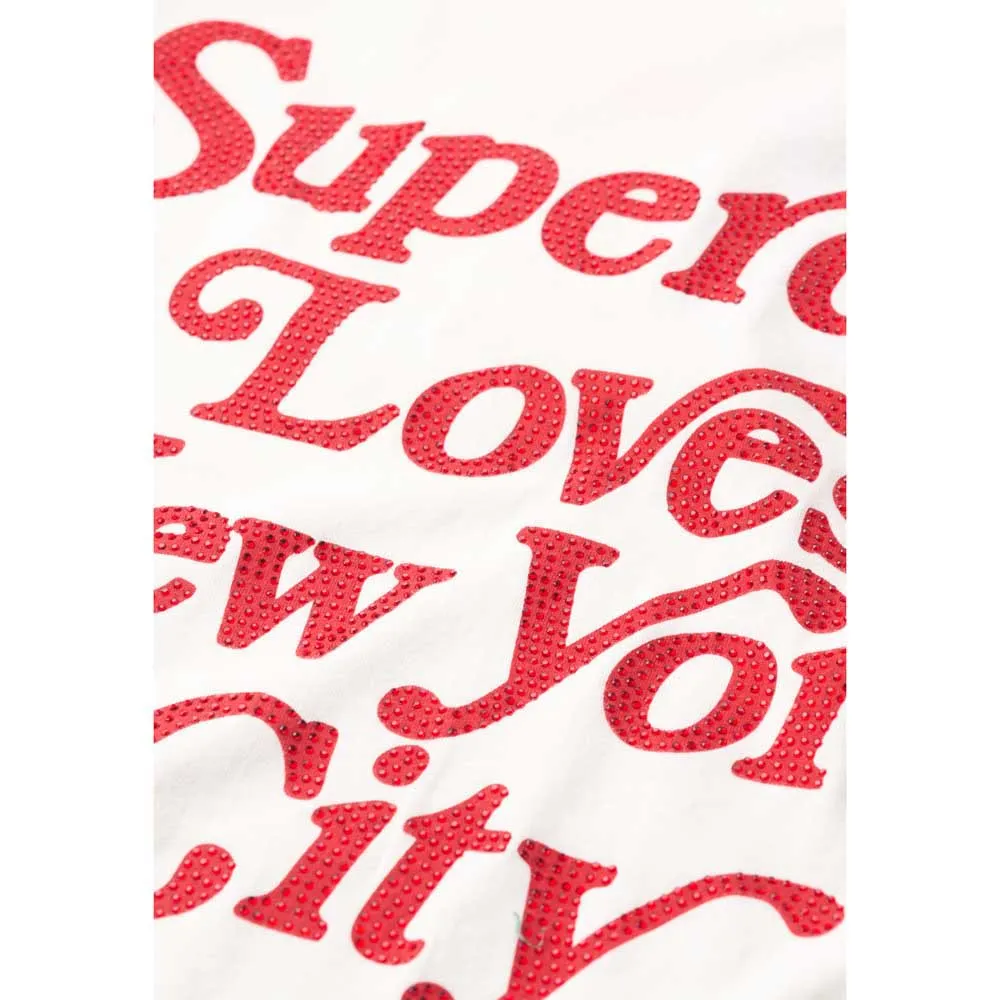 Футболка с коротким рукавом Superdry City Love Relaxed, бежевый — фото 3