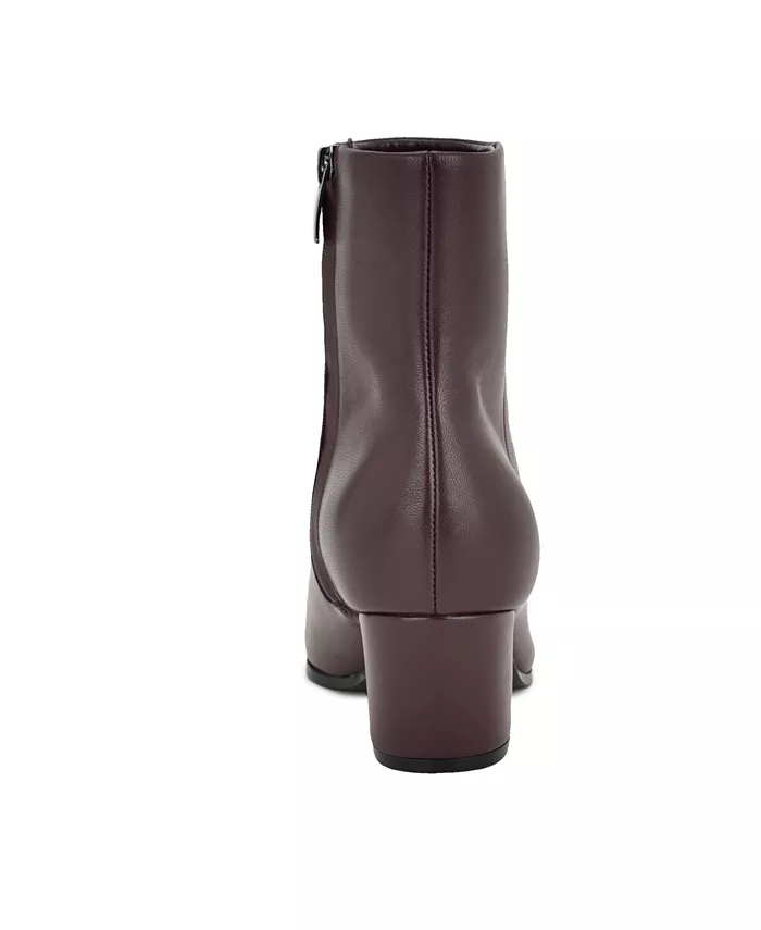 Женские ботильоны Savie на блочном каблуке из кожи Nine West, красный — фото 3