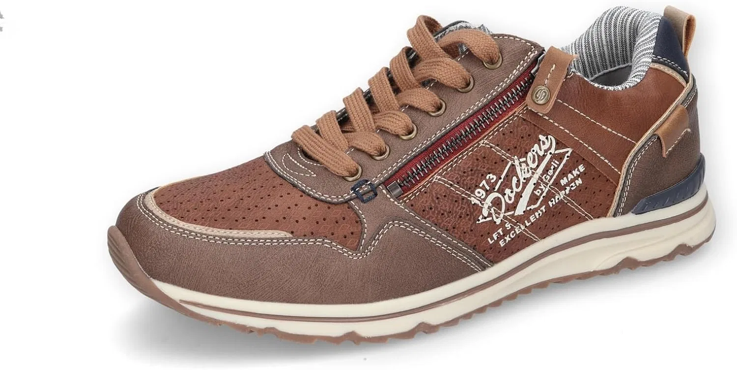 Мужские низкие кроссовки Dockers by Gerli, мужская обувь на низком каблуке, Cognac