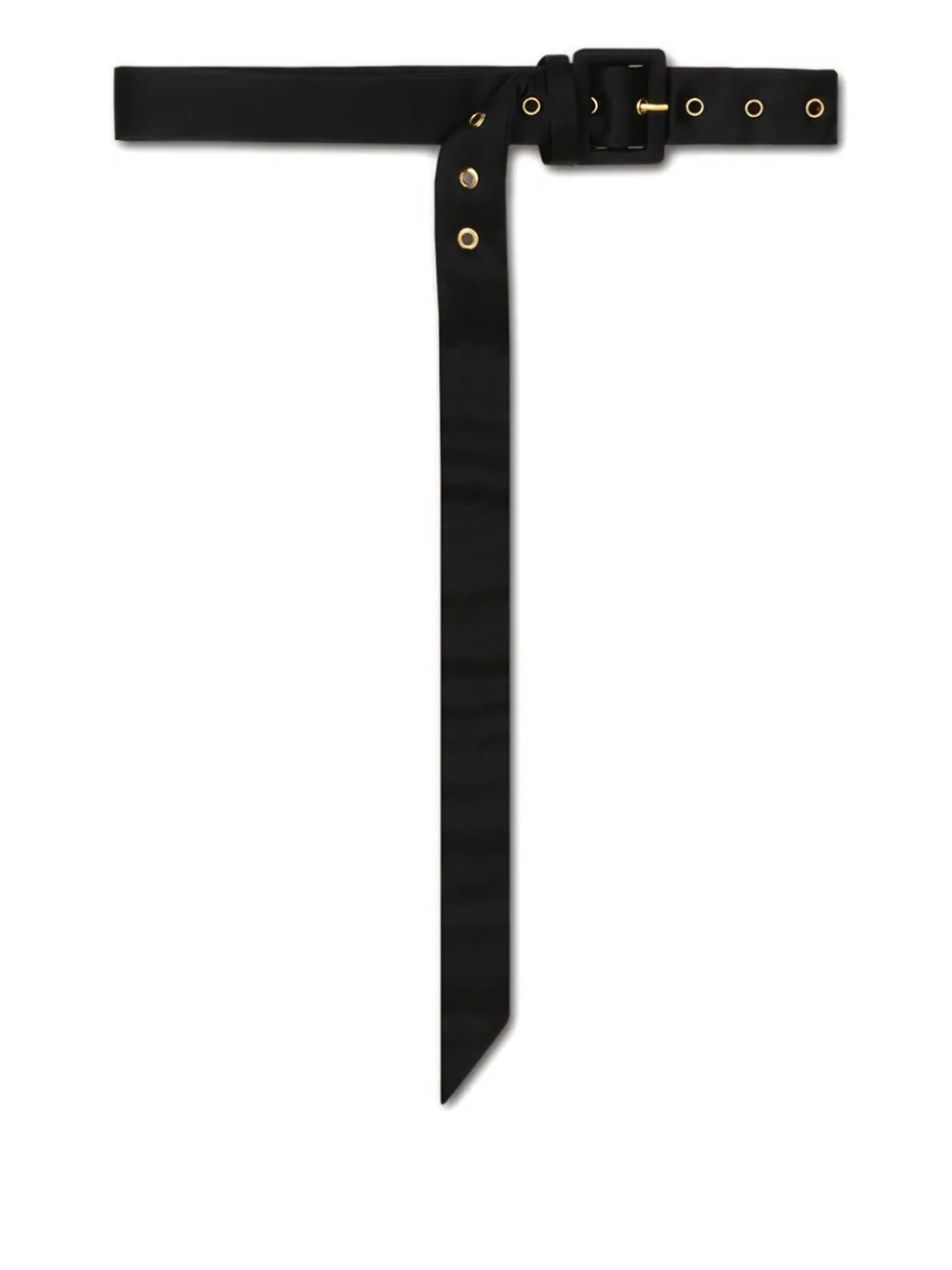 

Ремень с пряжкой квадратной формы и эффектом сатина Nanushka, черный