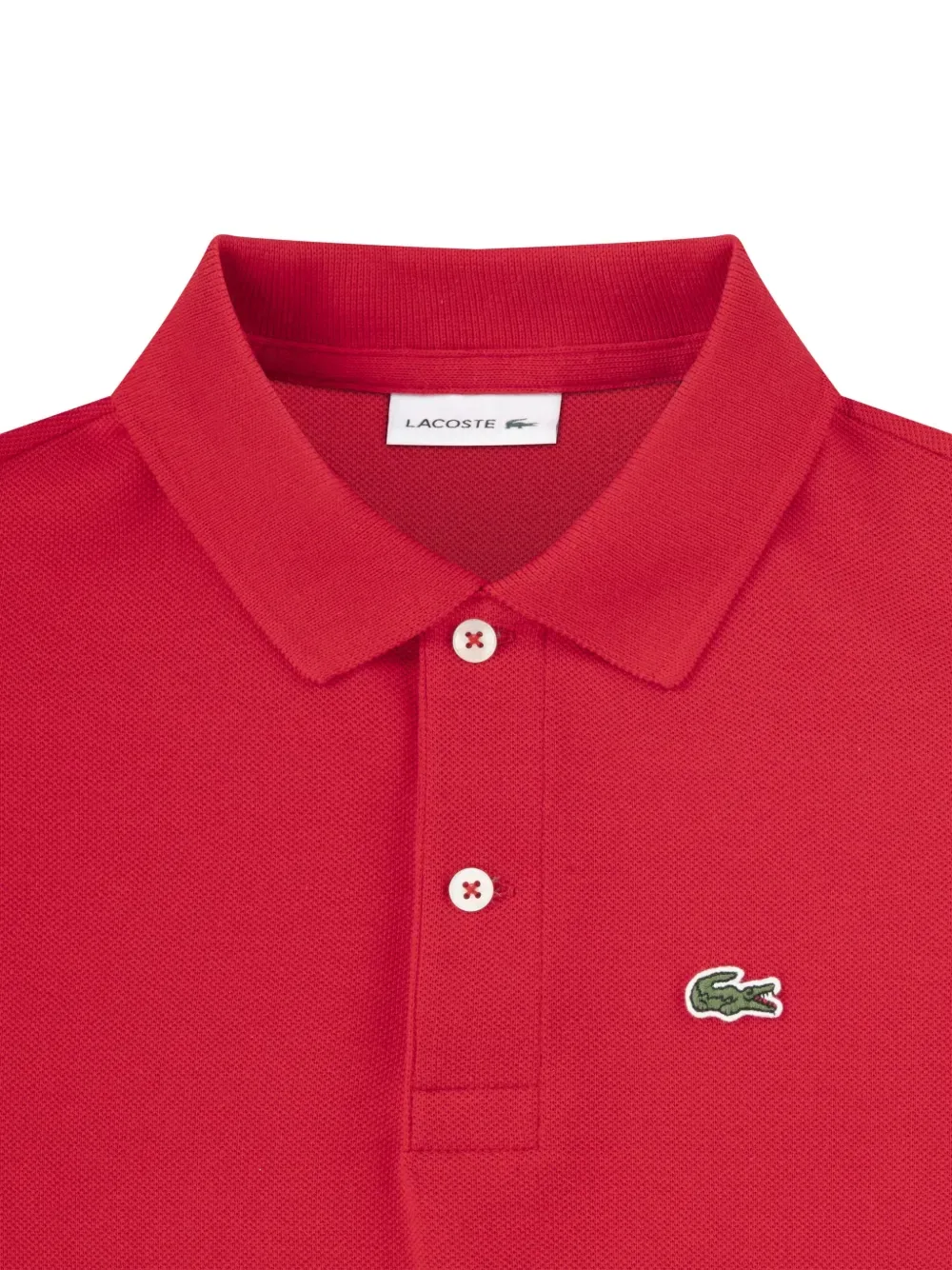 Поло с нашивкой с логотипом Lacoste Kids, красный — фото 3