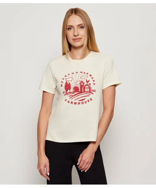 

Футболка с клоуном Regular fit Weekend Maxmara, бежевый