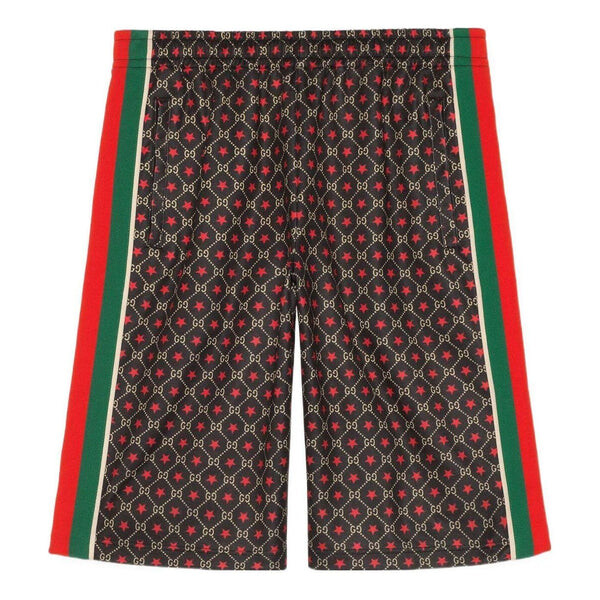 

Шорты star print track shorts 'brown green red' Gucci, коричневый