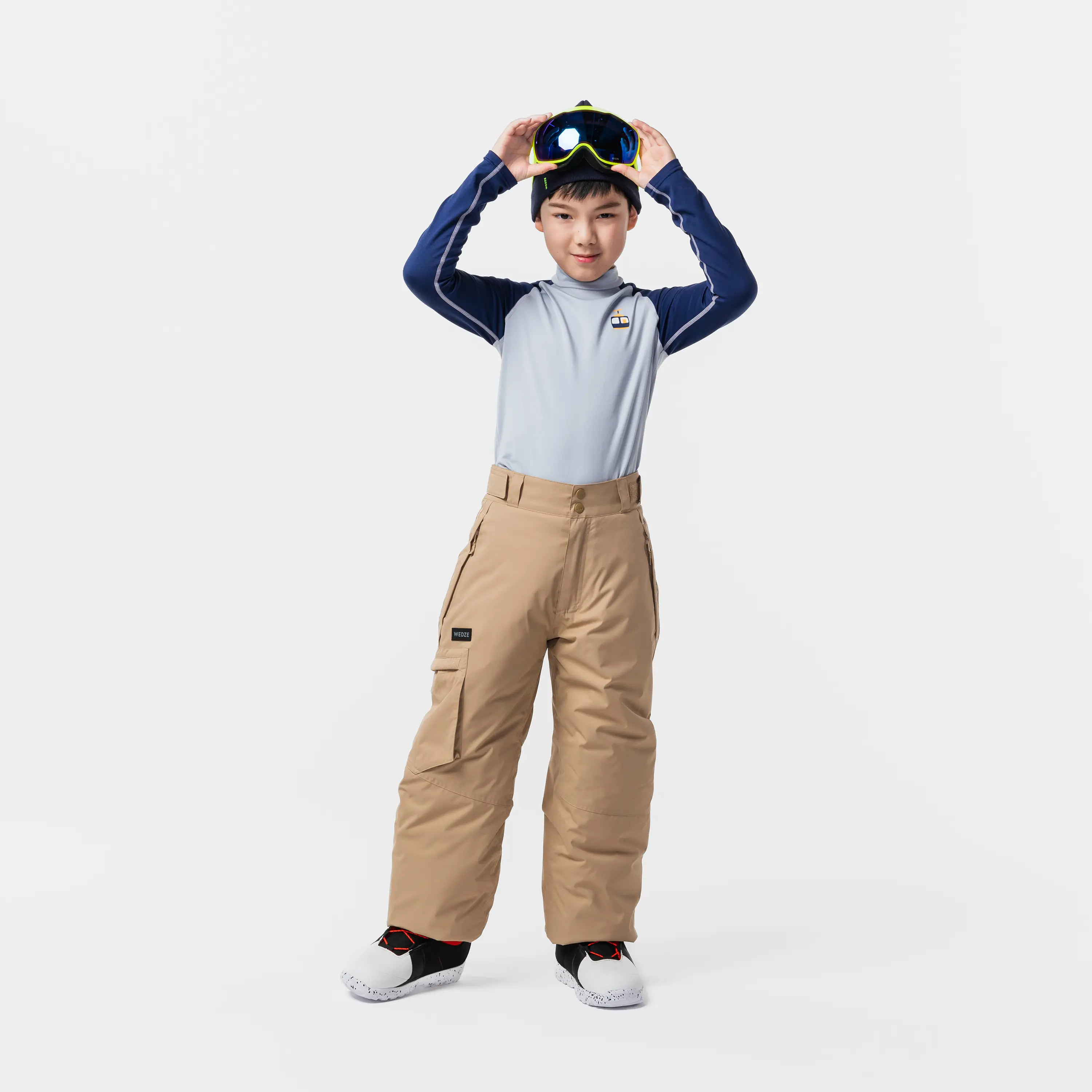 

Коричневые детские лыжные брюки 500 Boy JR