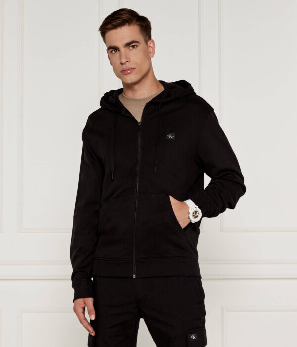 

Толстовка мужская Calvin Klein Jeans с капюшоном на молнии, черный
