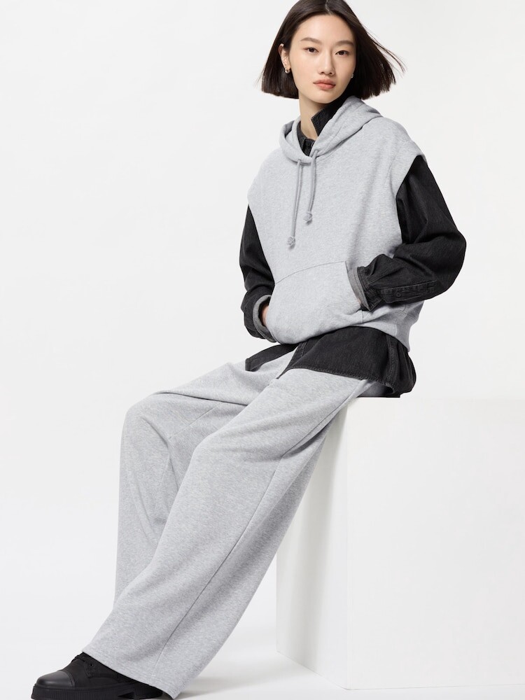 

Спортивные широкие брюки/длинные Uniqlo, серый