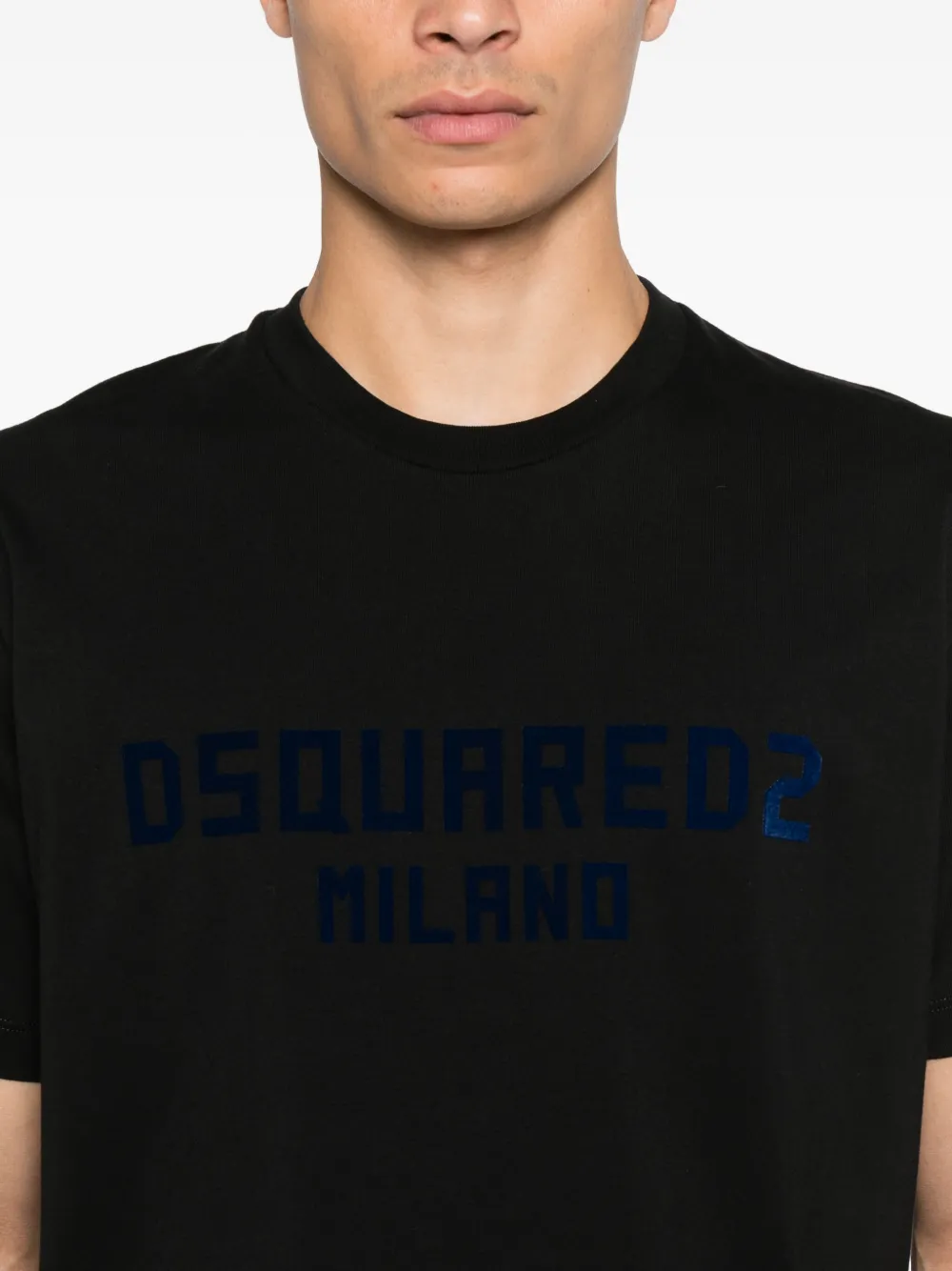 Хлопковая футболка с логотипом DSQUARED2, черный — фото 4