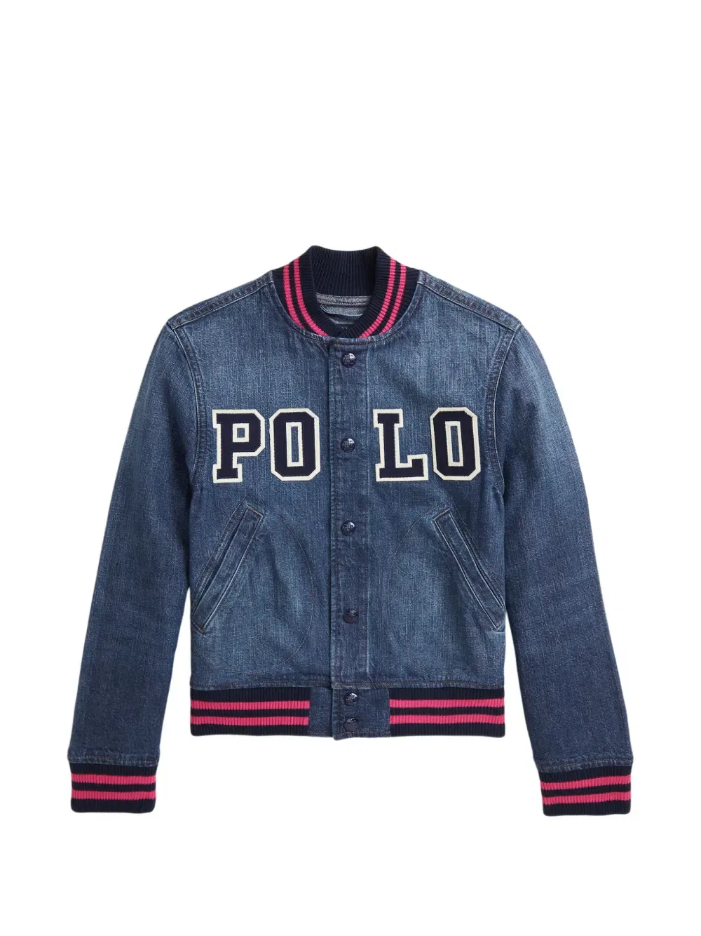 Ребристая джинсовая куртка Polo Ralph Lauren Kids, синий