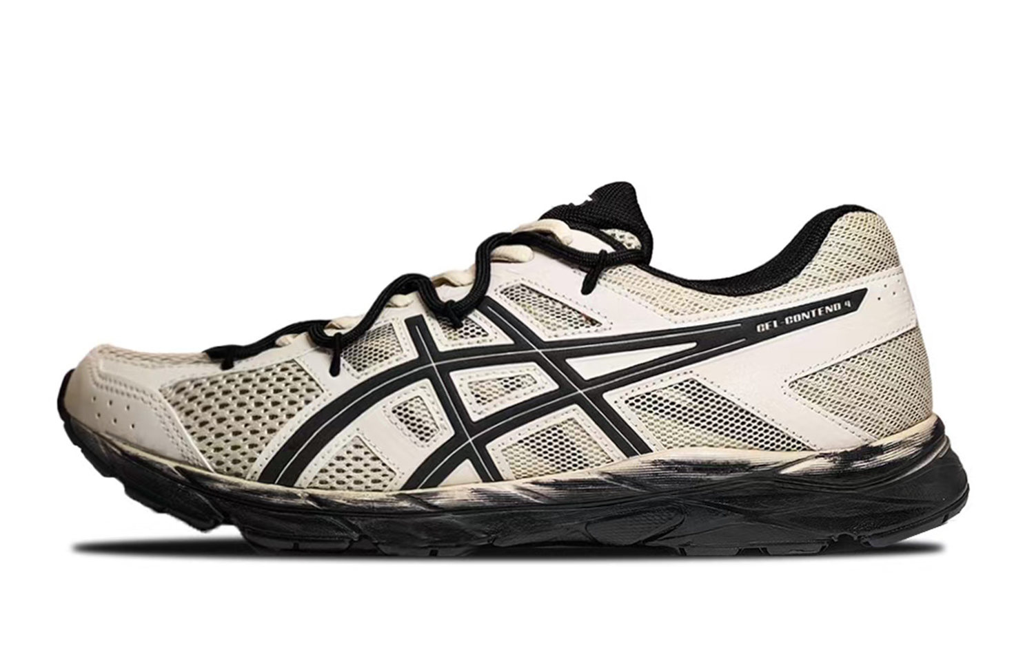 

ASICS Кроссовки для бега Gel Contend 4 Cushioning Low Top мужские бежевые, белые, черные