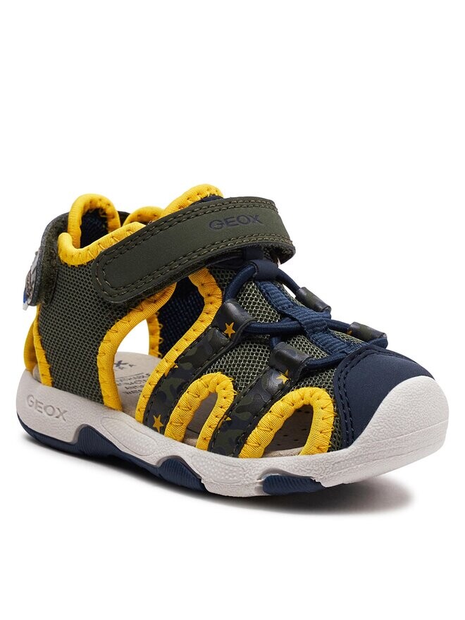 Сандалии B Sandal Multy Boy B450FB 014CE C0629 M Geox, хаки/желтый — фото 2