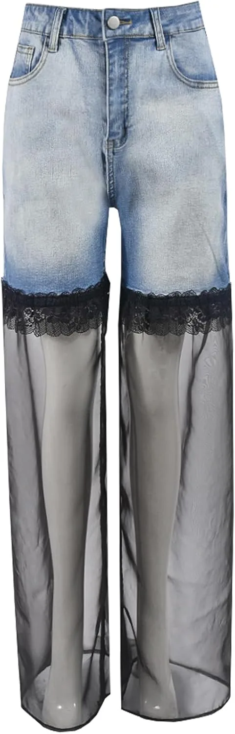 

Женские джинсы прямого кроя casual LEOROO