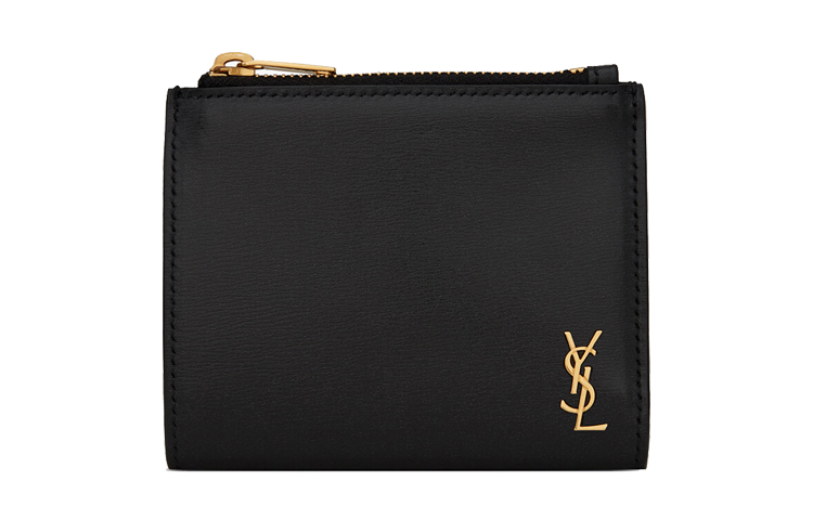 

SAINT LAURENT Кожаный кардхолдер женский черный