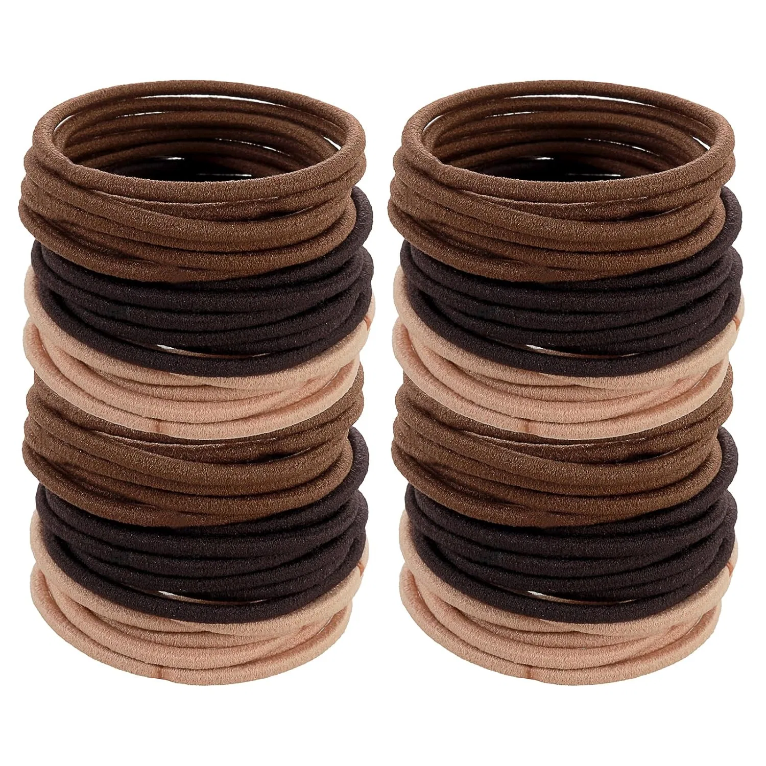 Набор эластичных резинок для волос из 100 штук от TIESOME Tiesome, Coffee Colour