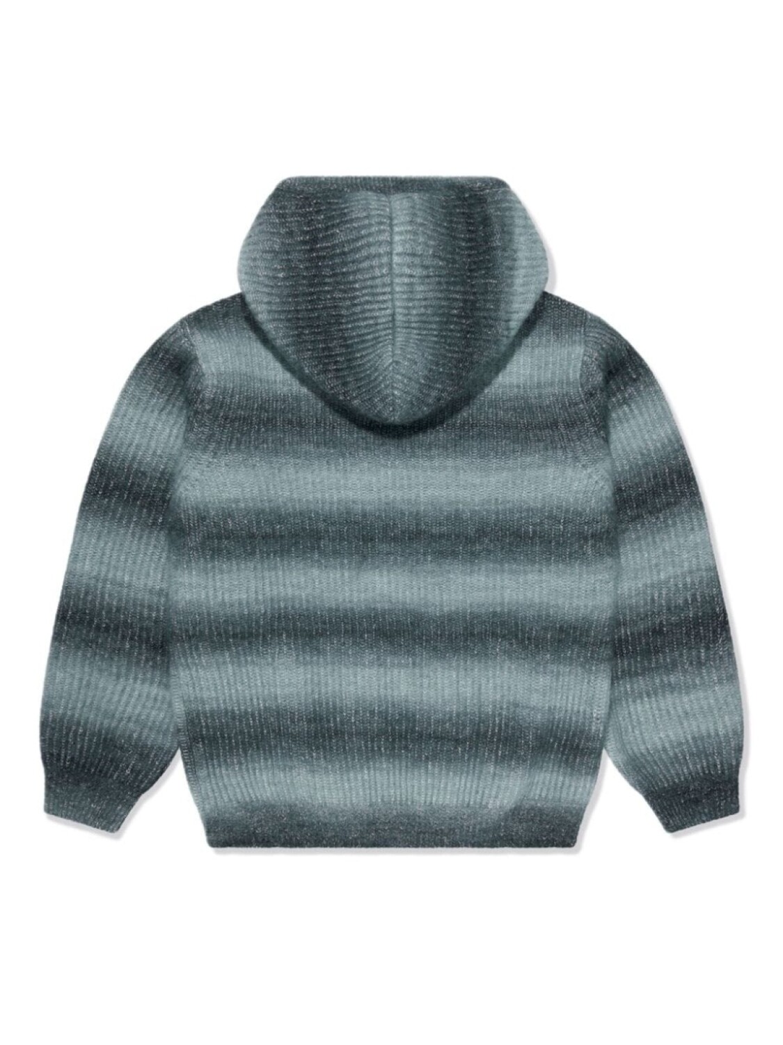 Missoni Kids полосатое худи с эффектом омбре, серый — фото 2