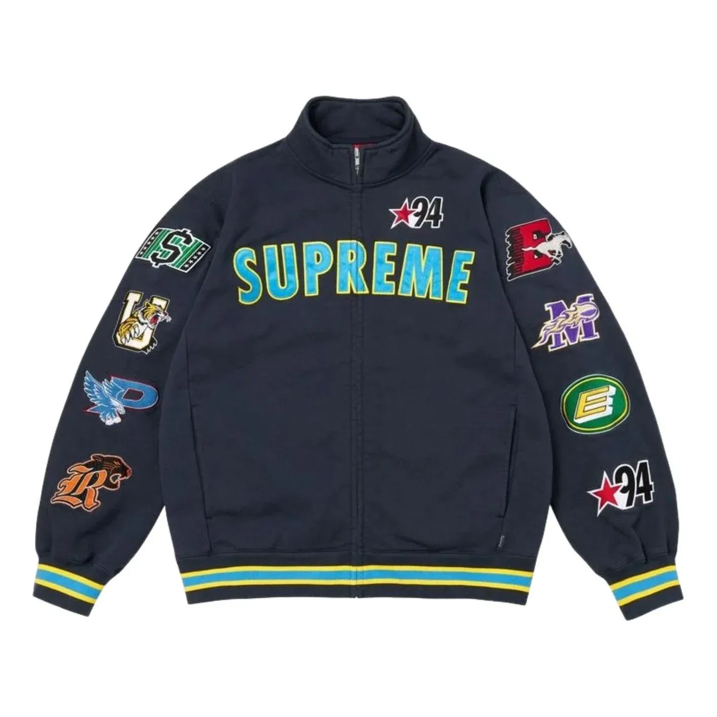Толстовка-куртка Supreme SS26 Mascots на молнии, темно-синий