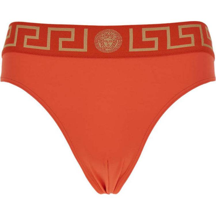 

Грека Бордер Растягивающиеся Плавки VERSACE, Красный