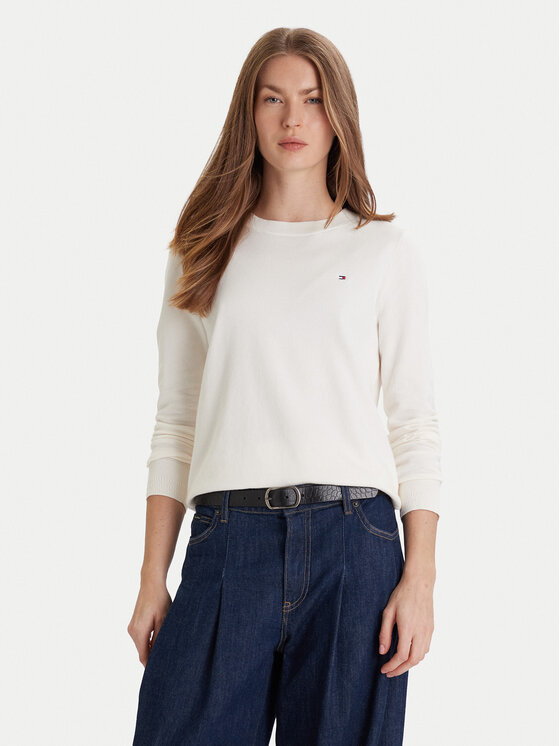 Свитер regular fit WW0WW44984 Tommy Hilfiger, белый