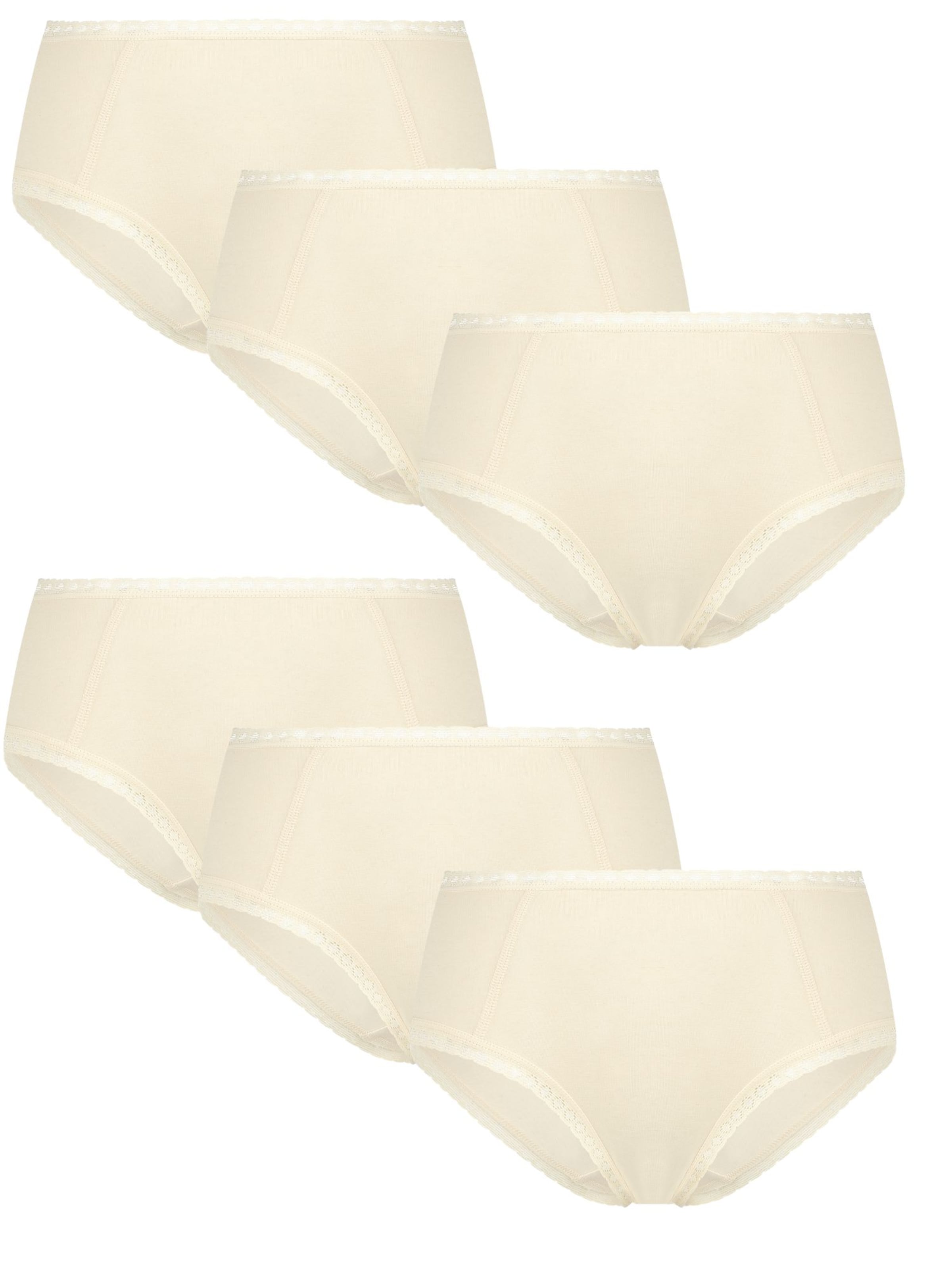 

Albero Natur Трусики 'Bio Baumwoll 6er Pack Damen Hipster mit Spitze' в цвете White