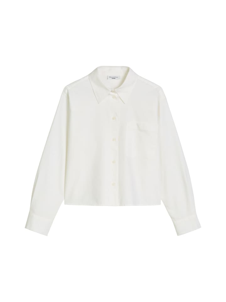 

Marc O'Polo DENIM Укороченная блузка в оксфордском стиле, шелковисто-белого цвета