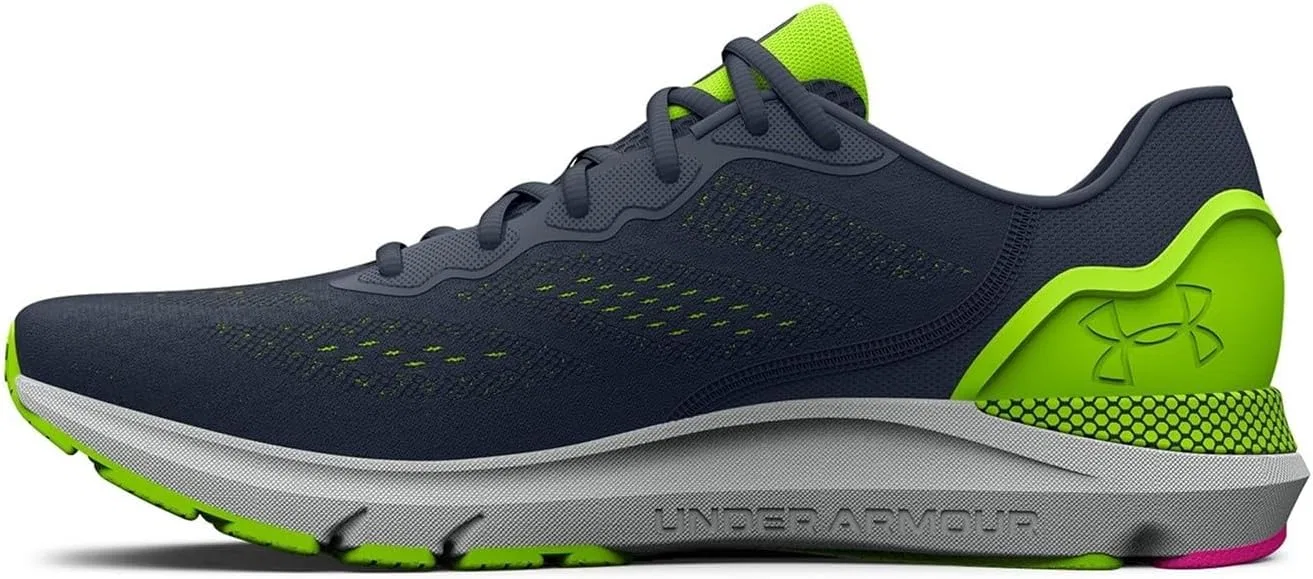 Мужские кроссовки Under Armour UA HOVR Sonic 6 Technical Performance, 2-400 Downpour Gray Lime Surge Rebel Pink — фото 3