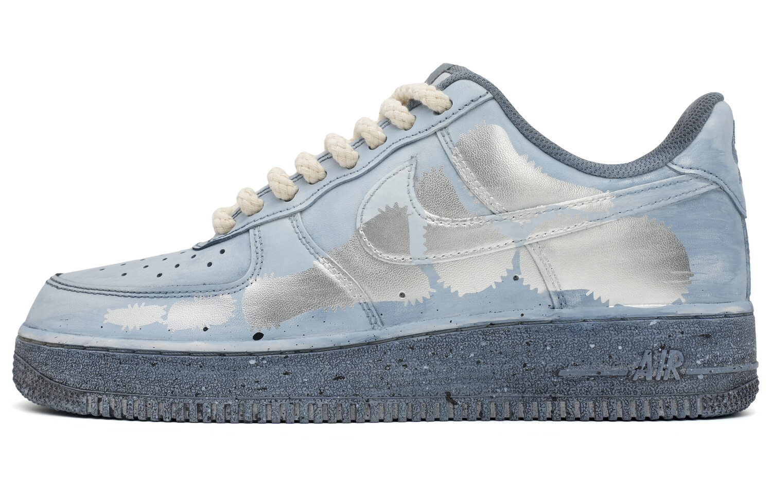 

Кроссовки Nike Air Force 1 Skateboarding Shoes Women's Low-top Gray/Silver, серый